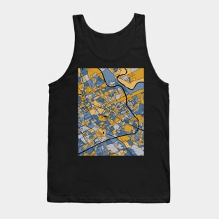 Kitchener Map Pattern in Blue & Gold Tank Top